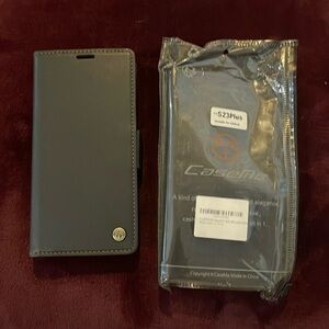 New S23 black card phone case